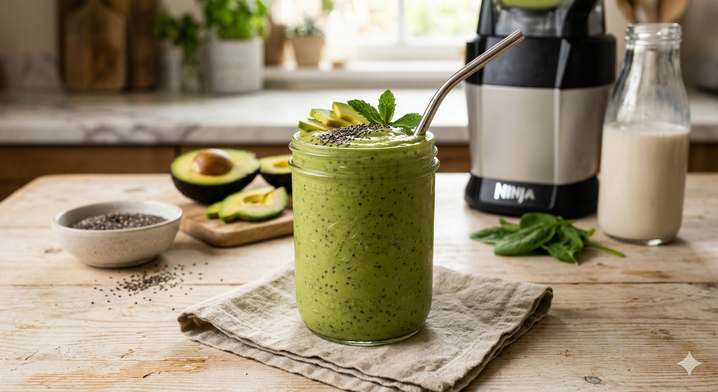 Smoothie de Abacate com Chia para Controlar o Açúcar no Sangue