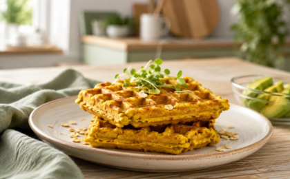Waffle de Aveia Salgado: Receita Proteica para Resistência à Insulina na Menopausa
