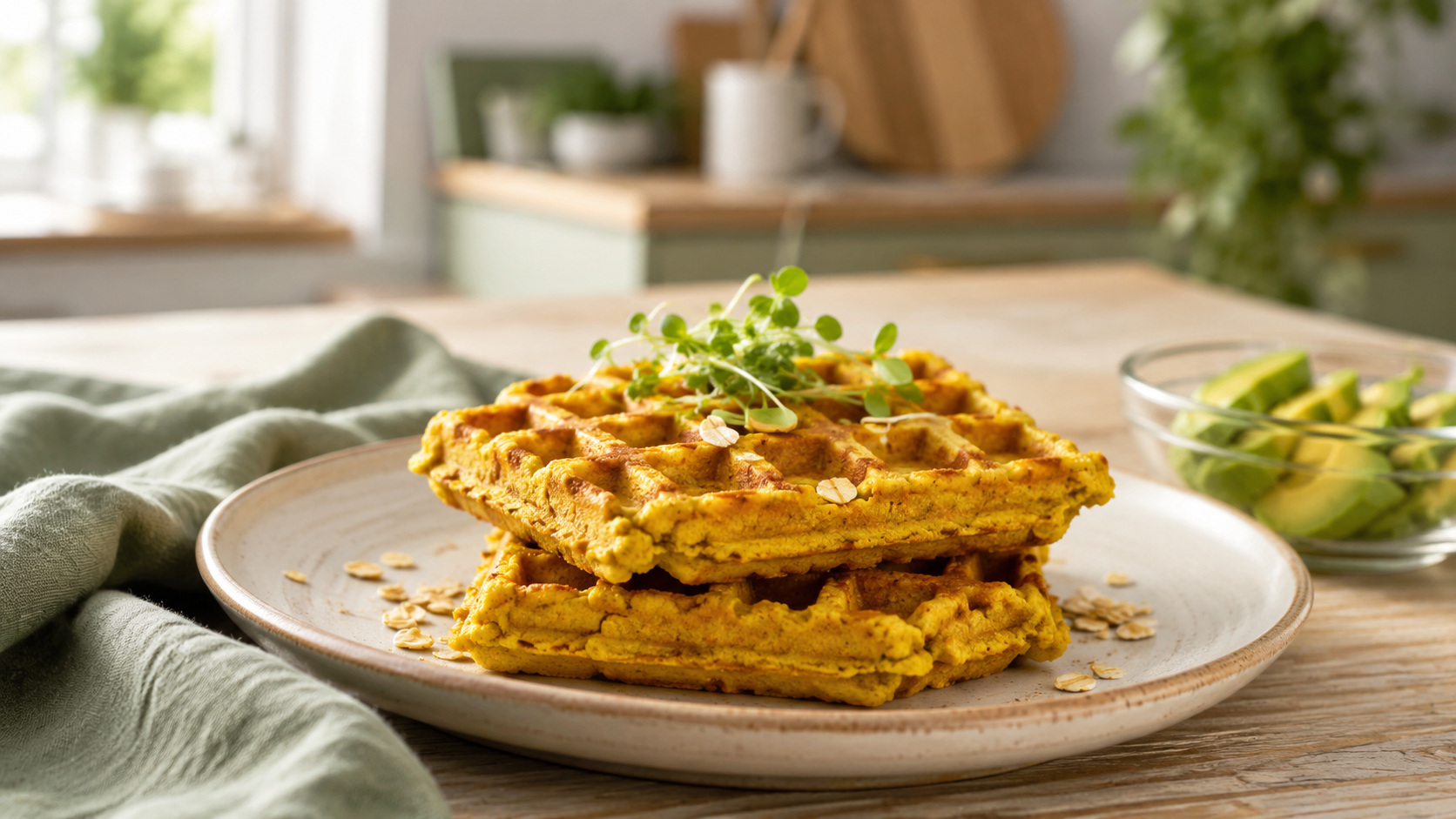 Waffle de Aveia Salgado: Receita Proteica para Resistência à Insulina na Menopausa